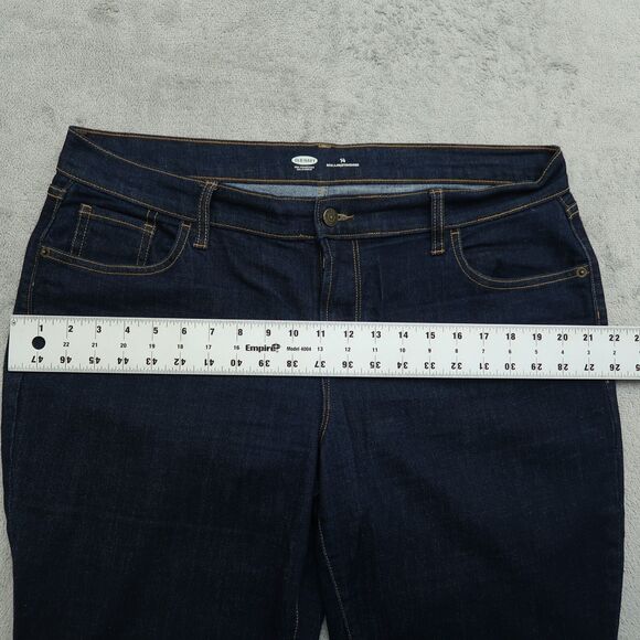 Old Navy Jeans Women's 14 Blue Mid-Rise Cuffed Skinny Denim Pant 24" Inseam - Picture 5 of 14